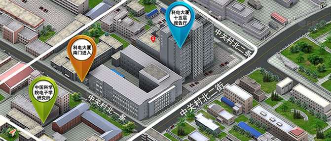 从科电大厦南门进入