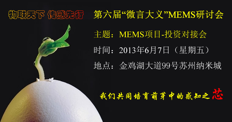 第六届“微言大义”MEMS研讨会：MEMS项目-投资对接会